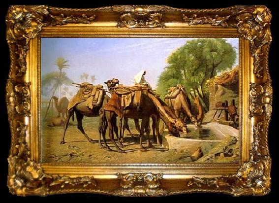 framed  unknow artist Arab or Arabic people and life. Orientalism oil paintings  468, ta009-2